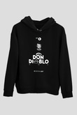 Don Diablo Siyah Unisex Kapüşonlu Sweatshirt