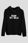 Don Diablo Siyah Unisex Kapüşonlu Sweatshirt