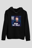 Don Diablo Siyah Unisex Kapüşonlu Sweatshirt