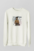 Donald Glover Baskılı Unisex Beyaz Sweatshirt