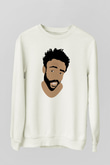 Donald Glover Beyaz Unisex Sweatshirt