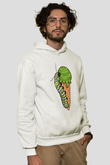 Dondurmacı Beyaz Unisex Kapüşonlu Sweatshirt