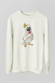 Dondurmacı Beyaz Unisex Sweatshirt