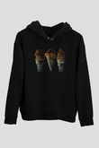 Dondurmacı Siyah Unisex Kapüşonlu Sweatshirt