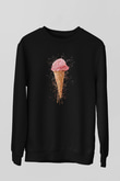 Dondurmacı Siyah Unisex Sweatshirt