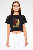 Donkey Kong Siyah   Crop Top Tişört
