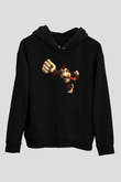 Donkey Kong Siyah Unisex Hoodie