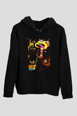 Donkey Kong Siyah Unisex Hoodie