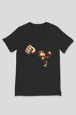 Donkey Kong Siyah Unisex V Yaka Tişört