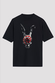 Donnie Darko Baskılı Unisex Siyah Oversize Tişört - Tshirt