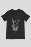 Donnie Darko Baskılı Unisex Siyah V Yaka Tişört - Tshirt