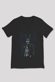 Donnie Darko Baskılı Unisex Siyah V Yaka Tişört - Tshirt