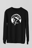 Don't Panic Temalı Baskılı Unisex Siyah  Sweatshirt