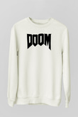 Doom Beyaz Unisex Sweatshirt