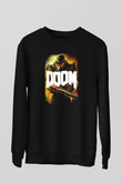 Doom Siyah Unisex Sweatshirt