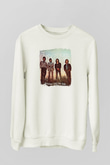 Doors Baskılı Unisex Beyaz Sweatshirt
