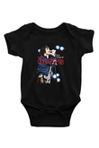 Doors Baskılı Unisex Siyah Bebek Body - Zıbın