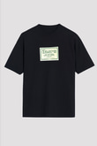 Doors Baskılı Unisex Siyah Oversize Tişört