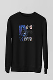 Doors Baskılı Unisex Siyah Sweatshirt