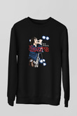Doors Baskılı Unisex Siyah Sweatshirt