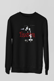 Doors Baskılı Unisex Siyah Sweatshirt