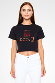 Dota 2 Siyah Crop Top Tişört