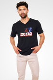 Dota 2 Siyah Unisex V Yaka Tişört