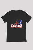 Dota 2 Siyah Unisex V Yaka Tişört