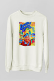 Double Dare Beyaz Unisex  Sweatshirt