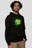 Double Dare Siyah Unisex Hoodie