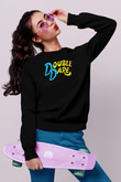 Double Dare Siyah Unisex  Sweatshirt