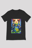 Double Dare Siyah Unisex  V Yaka Tişört