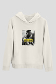 Doug E. Fresh Baskılı Unisex Beyaz Kapüşonlu Sweatshirt