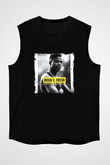 Doug E. Fresh Baskılı Unisex Siyah Kolsuz Tişört