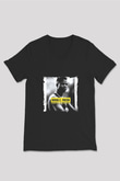 Doug E. Fresh Baskılı Unisex Siyah V Yaka Tişört