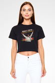 Doug E. Fresh Siyah  Crop Top Tişört