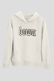 Down Beyaz Unisex Kapşonlu Sweatshirt