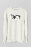 Down Beyaz Unisex Sweatshirt