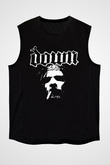 Down Siyah Unisex Kolsuz Tişört