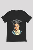 Downtown Abbey Siyah Unisex V Yaka Tişört