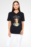 Downtown Abbey Siyah Unisex V Yaka Tişört