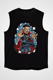 Dr Strange Baskılı Unisex Siyah Kolsuz Tişört