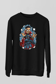 Dr Strange Baskılı Unisex Siyah Sweatshirt