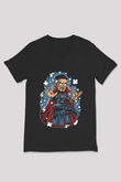 Dr Strange Baskılı Unisex Siyah V Yaka Tişört