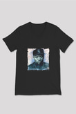 Dr. Dre Baskılı Unisex Siyah V Yaka Tişört