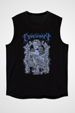 Draconian Baskılı Unisex Siyah Kolsuz Tişört - Tshirt