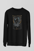 Draconian Baskılı Unisex Siyah Sweatshirt