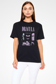 Dracula Baskılı Unisex Siyah Tişört - Tshirt