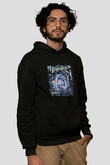 Dragon Force Baskılı Unisex Siyah Hoodie