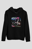 Dragon Force Baskılı Unisex Siyah Hoodie